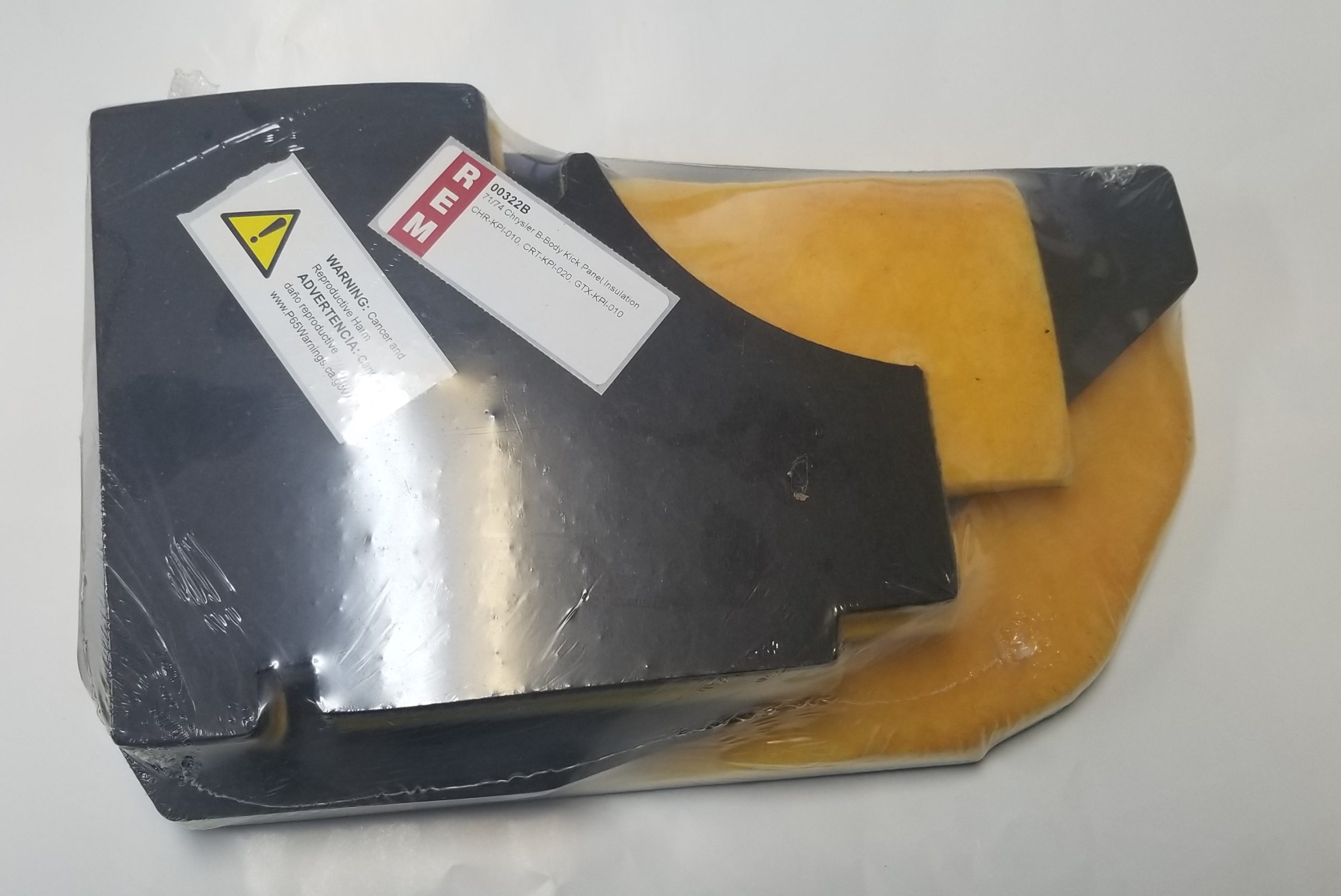 Kick Panel Insulation For 66-70 Mopar B-Body – GTX, Charger, Road Runner, Left Side