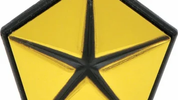 63-72 Mopar Pentastar Fender Emblem - Gold  - CHZEMBPST