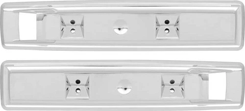 66-70 Charger, 67-70 C-Body 67 Coronet 500 & GTX Mopar, Armrest Bases for 13" Pads 2dr, Chrome - Pair - CHZARB13F