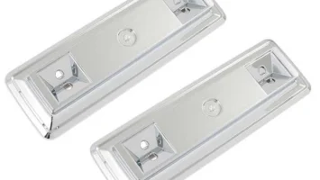 66-70 B-Body Mopar, Armrest Bases Rear For 9" Pads 2dr (Not Convertible)-Chrome - Pair - CHZARB09R