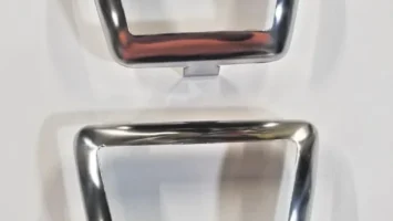 70-72 Mopar, Clutch Brake Pedal Bezels, Stainless Steel - Pair - CHZPDB004