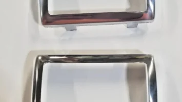 67-70 A & B-Body Mopar,   Clutch & Brake Pedal Bezels- Stainless Steel  - Pair - CHZPDB003