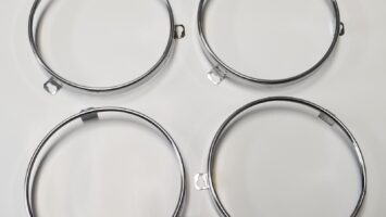 68-76 Mopar,  Headlight Retainer Rings 4 Headlight 5 3/4" - Set of 4 - CHZHRR001