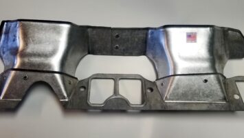 1970 E-body & 1968-1972 A-body (until approx. Jan 24 ,1972) Mopar 340 hp Drivers side heat shield & gasket assembly CHZHTS01A