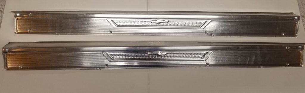 Polished Aluminum Sill Scuff Plates Pair – Fits 1965-1970 Bonneville & Catalina 2-Door