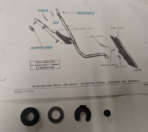 66-70B 67-70 A-body Throttle Cable Instalation Kit - CHZTCI001