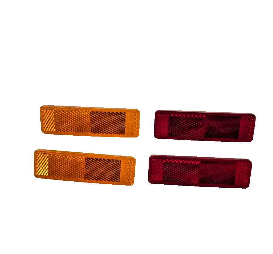 69 Dodge Plymouth Red + Amber Side Marker Light Lenses Reflectors 1969